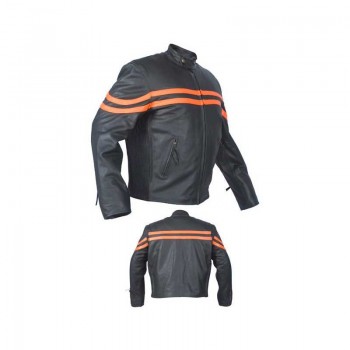 Leather Motorbike Men's Jacket AMS- 162
