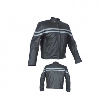 Leather Motorbike Men's Jacket AMS-185
