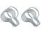 Multi-Purpose Shower Curtain Metal Silver Chrome Rings/Hooks/Cl ips