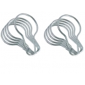 Multi-Purpose Shower Curtain Metal Silver Chrome Rings/Hooks/Cl ips