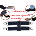 Motorcycle Bikers Elastic Adjustable Boot Straps Pant Stirrups Jod Pair Clips