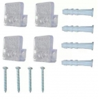 Transparent Mirror Wall Mounting Clips Kit Clear Clips/Brackets with Screws