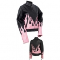 Women's Ladies Blazer Coat Leather Motorbike Jacket Designer Adjustable Fashion Protection