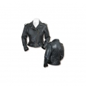 Women's Ladies Blazer Coat Leather Motorbike Jacket Designer Adjustable Fashion Protection